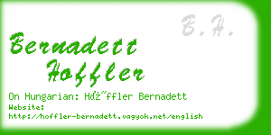 bernadett hoffler business card